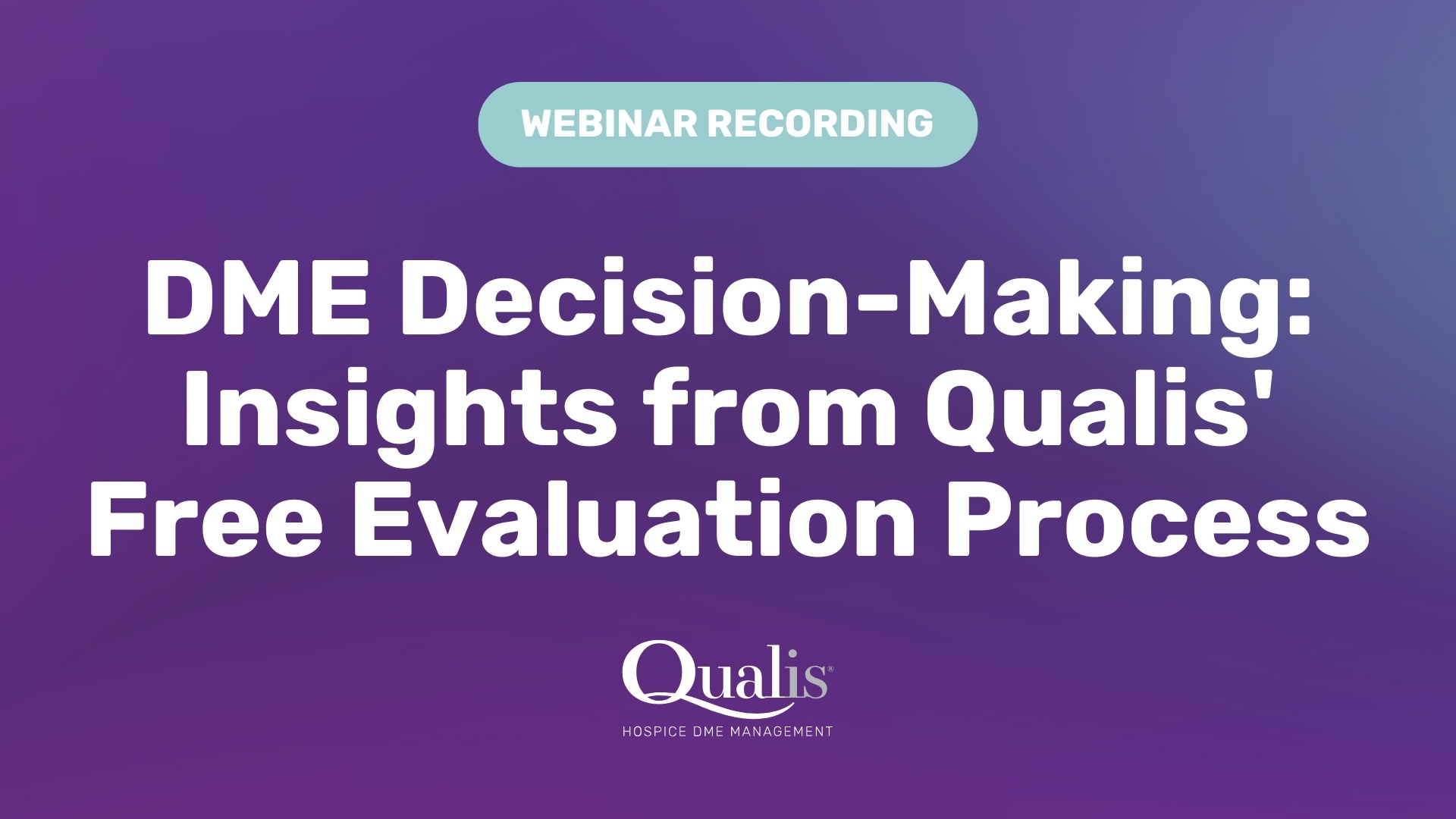 Webinar Recording Insights From Qualis Free Evaluation Process